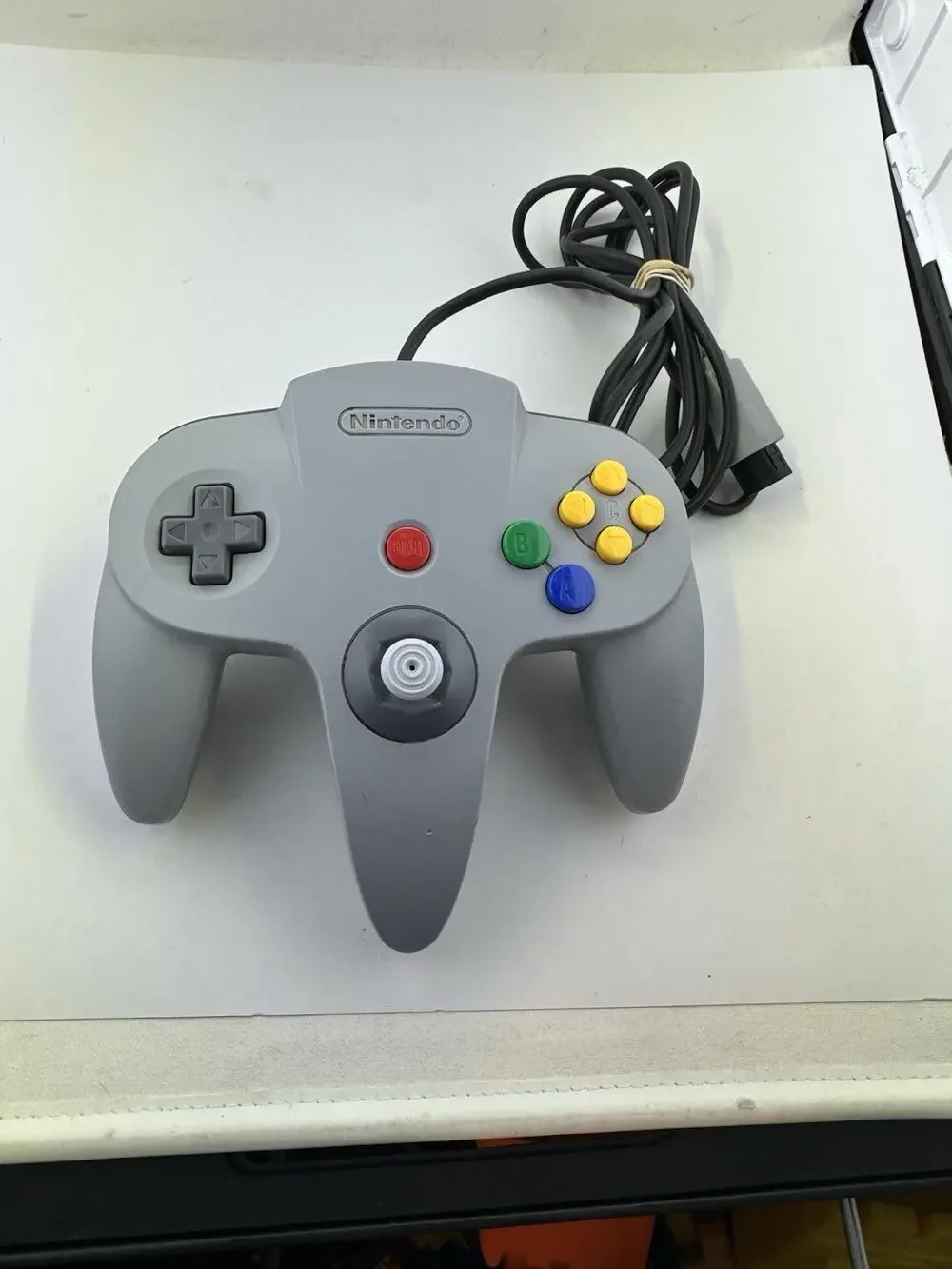 Nintendo 64 Solid Gray Controller NUS-005 Official N64 OEM Tested Tight Stick